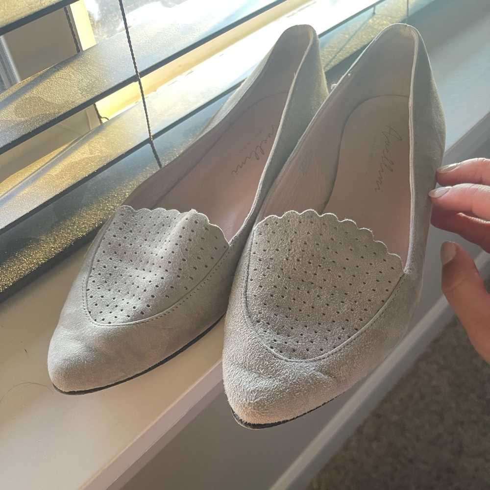 Avellini - Women's Gray Suede Loafers - Picture 2 of 6